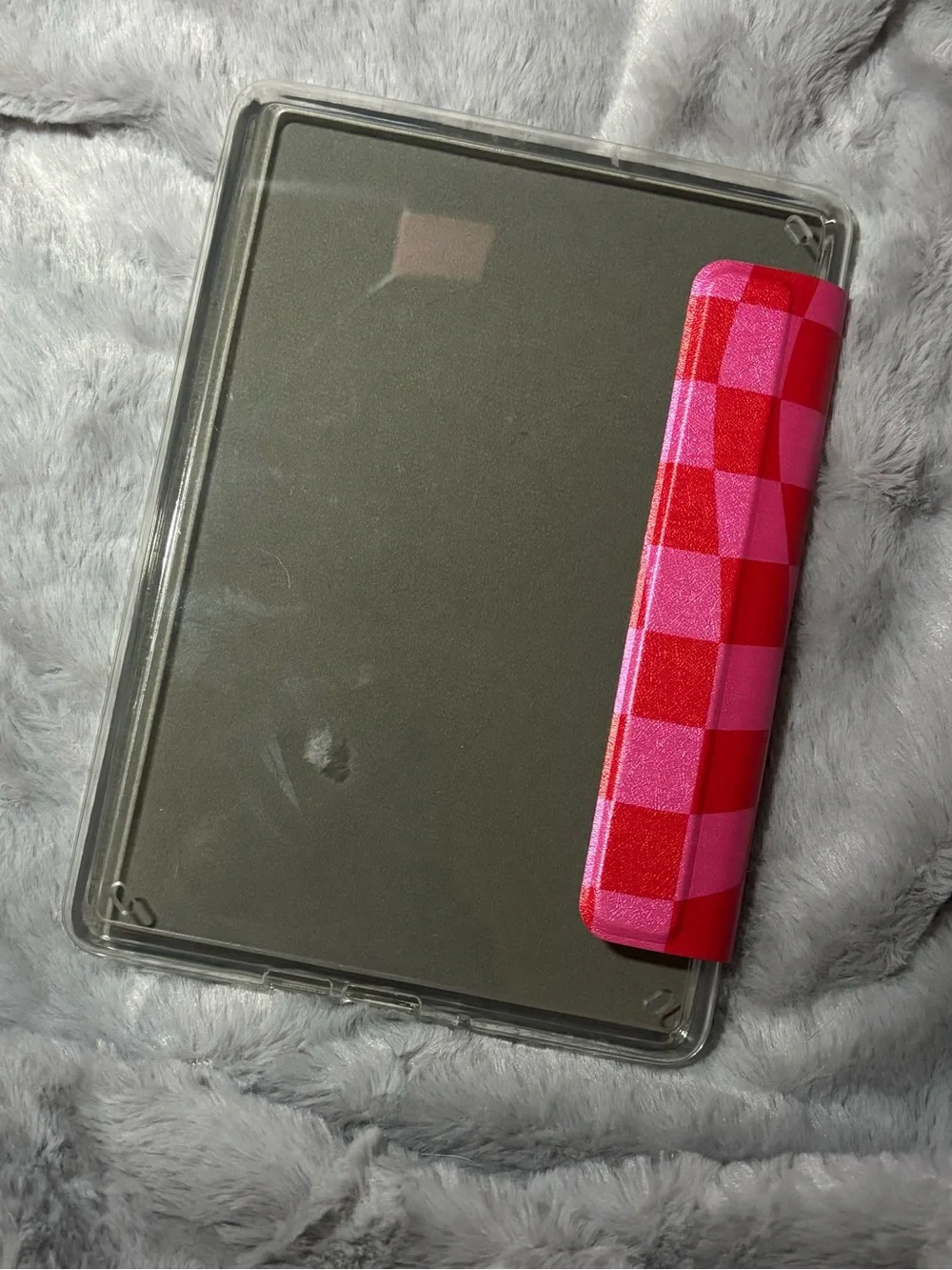 EREADER-KINDLE Case - Pink & Red Check Pattern